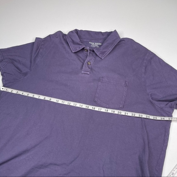 Eddie Bauer Polo Purple Island Wash Golf Outdoor Preppy Hiking Office Summer - Picture 8 of 14